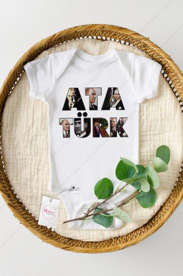 Atatürk Baskılı Bebek Body Zıbın